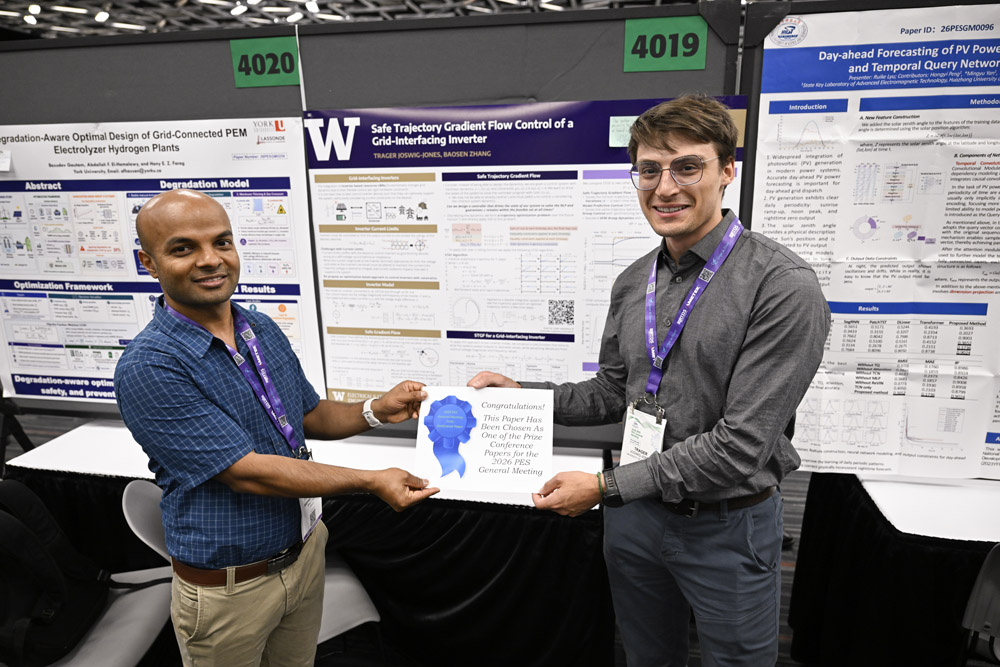 Photo of Trager, receiving the Price Conference Paper award for the STGF paper.